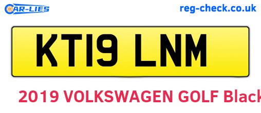 KT19LNM are the vehicle registration plates.