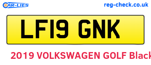 LF19GNK are the vehicle registration plates.