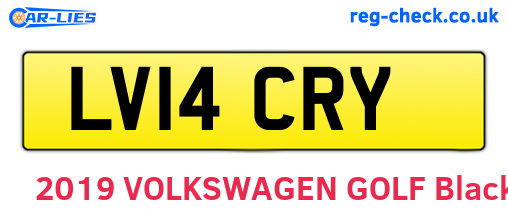 LV14CRY are the vehicle registration plates.