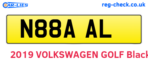 N88AAL are the vehicle registration plates.