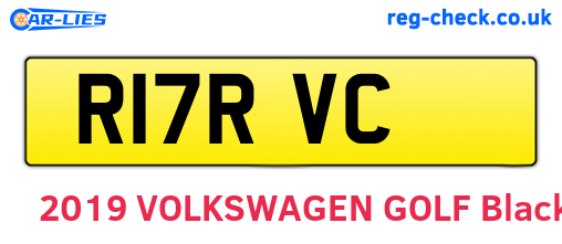 R17RVC are the vehicle registration plates.