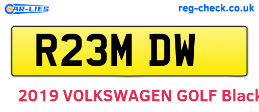 R23MDW are the vehicle registration plates.