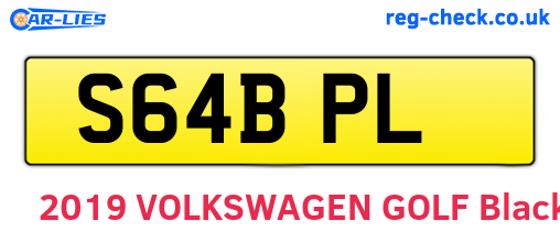 S64BPL are the vehicle registration plates.