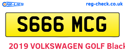 S666MCG are the vehicle registration plates.