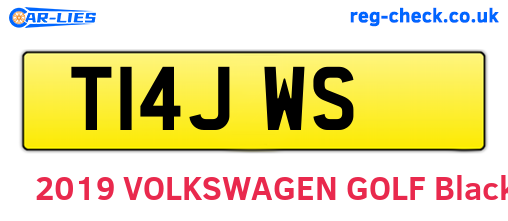 T14JWS are the vehicle registration plates.