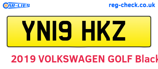 YN19HKZ are the vehicle registration plates.