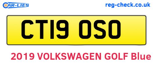 CT19OSO are the vehicle registration plates.