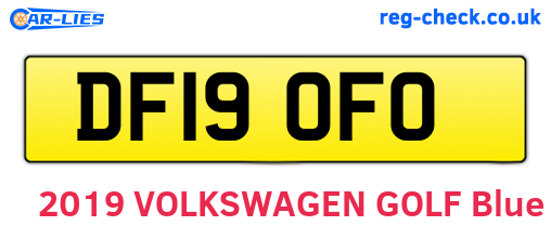 DF19OFO are the vehicle registration plates.