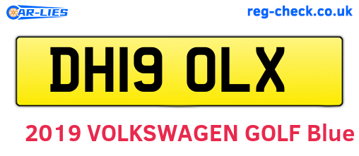 DH19OLX are the vehicle registration plates.