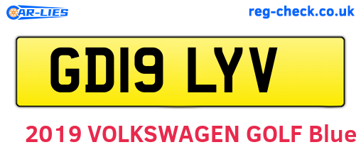 GD19LYV are the vehicle registration plates.