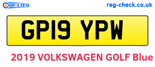 GP19YPW are the vehicle registration plates.
