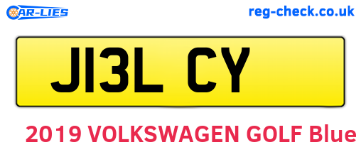 J13LCY are the vehicle registration plates.
