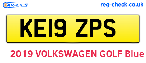 KE19ZPS are the vehicle registration plates.