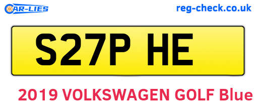 S27PHE are the vehicle registration plates.