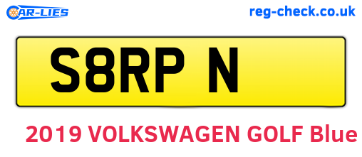 S8RPN are the vehicle registration plates.