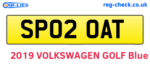 SP02OAT are the vehicle registration plates.