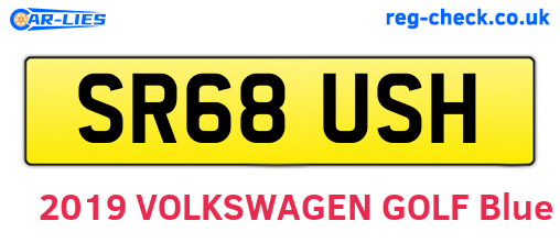 SR68USH are the vehicle registration plates.