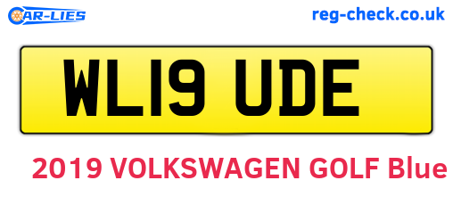 WL19UDE are the vehicle registration plates.