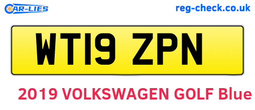 WT19ZPN are the vehicle registration plates.