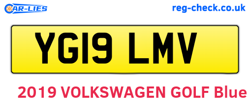 YG19LMV are the vehicle registration plates.