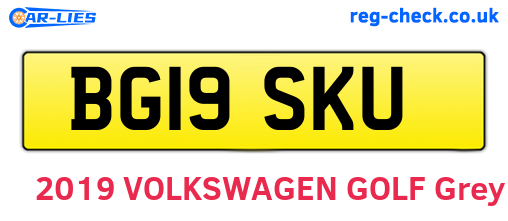 BG19SKU are the vehicle registration plates.