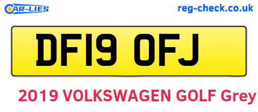 DF19OFJ are the vehicle registration plates.