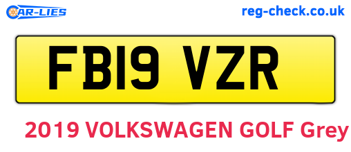FB19VZR are the vehicle registration plates.