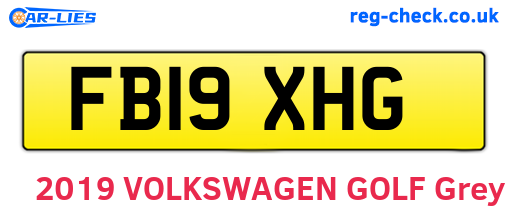 FB19XHG are the vehicle registration plates.