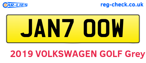 JAN700W are the vehicle registration plates.