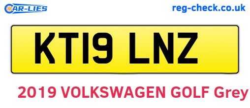 KT19LNZ are the vehicle registration plates.