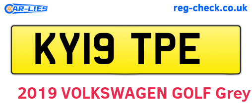 KY19TPE are the vehicle registration plates.
