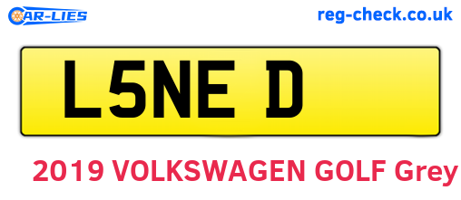 L5NED are the vehicle registration plates.