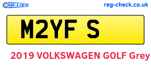 M2YFS are the vehicle registration plates.