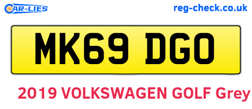 MK69DGO are the vehicle registration plates.