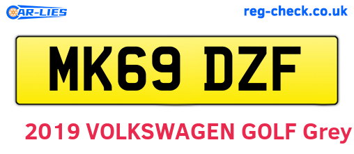 MK69DZF are the vehicle registration plates.