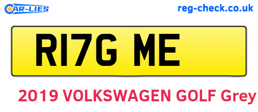 R17GME are the vehicle registration plates.