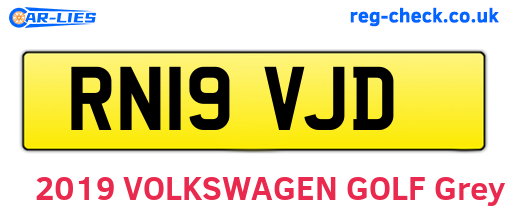 RN19VJD are the vehicle registration plates.