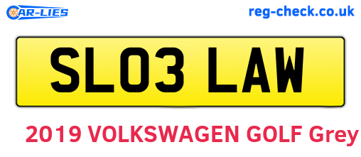 SL03LAW are the vehicle registration plates.