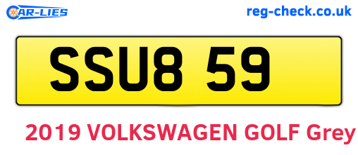 SSU859 are the vehicle registration plates.