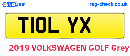 T10LYX are the vehicle registration plates.