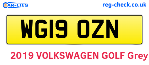 WG19OZN are the vehicle registration plates.