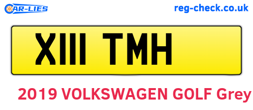 X111TMH are the vehicle registration plates.