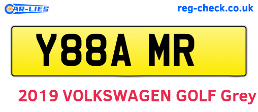 Y88AMR are the vehicle registration plates.