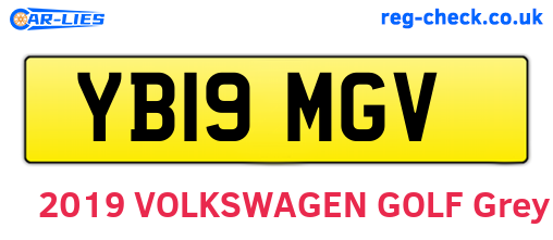 YB19MGV are the vehicle registration plates.