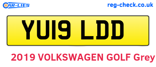 YU19LDD are the vehicle registration plates.