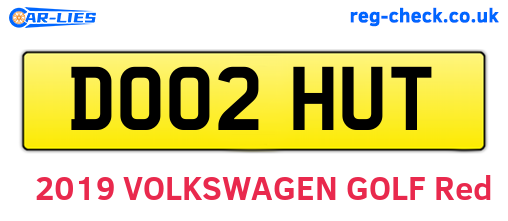 DO02HUT are the vehicle registration plates.