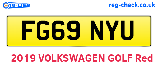 FG69NYU are the vehicle registration plates.