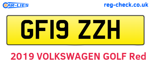 GF19ZZH are the vehicle registration plates.