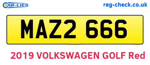 MAZ2666 are the vehicle registration plates.