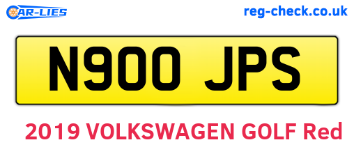 N900JPS are the vehicle registration plates.